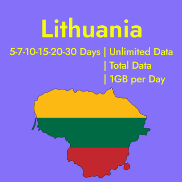 Lithuania eSIM with Flexible Data Packages For Tourists