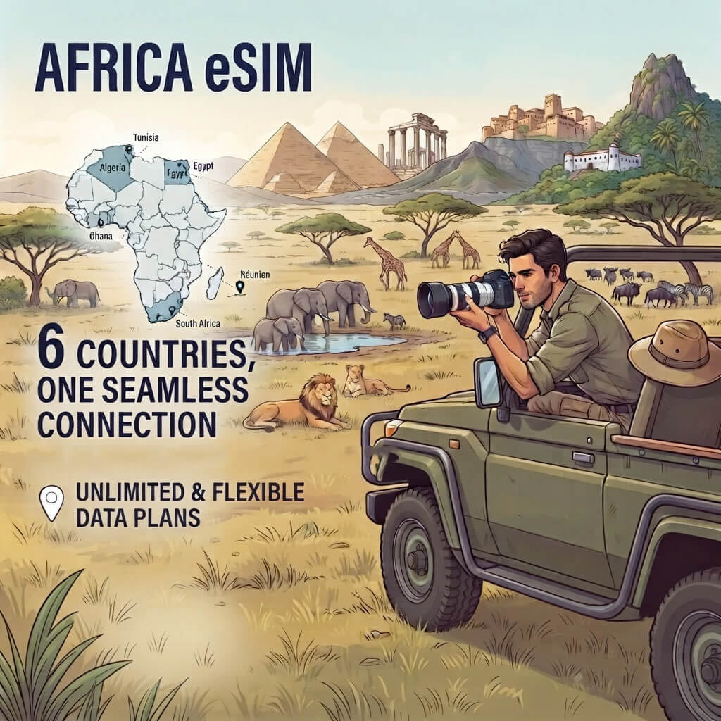 Prepaid Africa eSIM Bundle 6 Countries