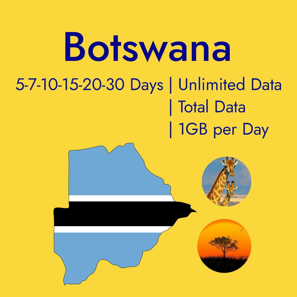 Prepaid eSIM for Travel in Botswana