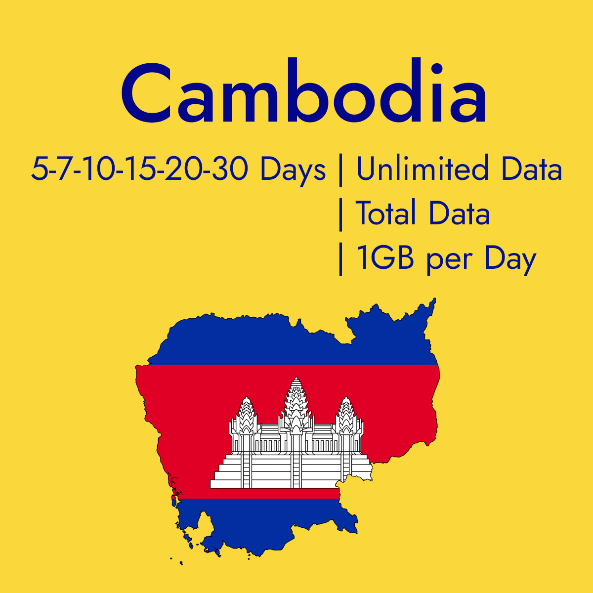 Prepaid eSIM for Traveling in Cambodia
