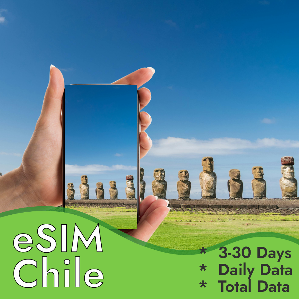Chile Travel eSIM Mobile Data for Surf & Adventure