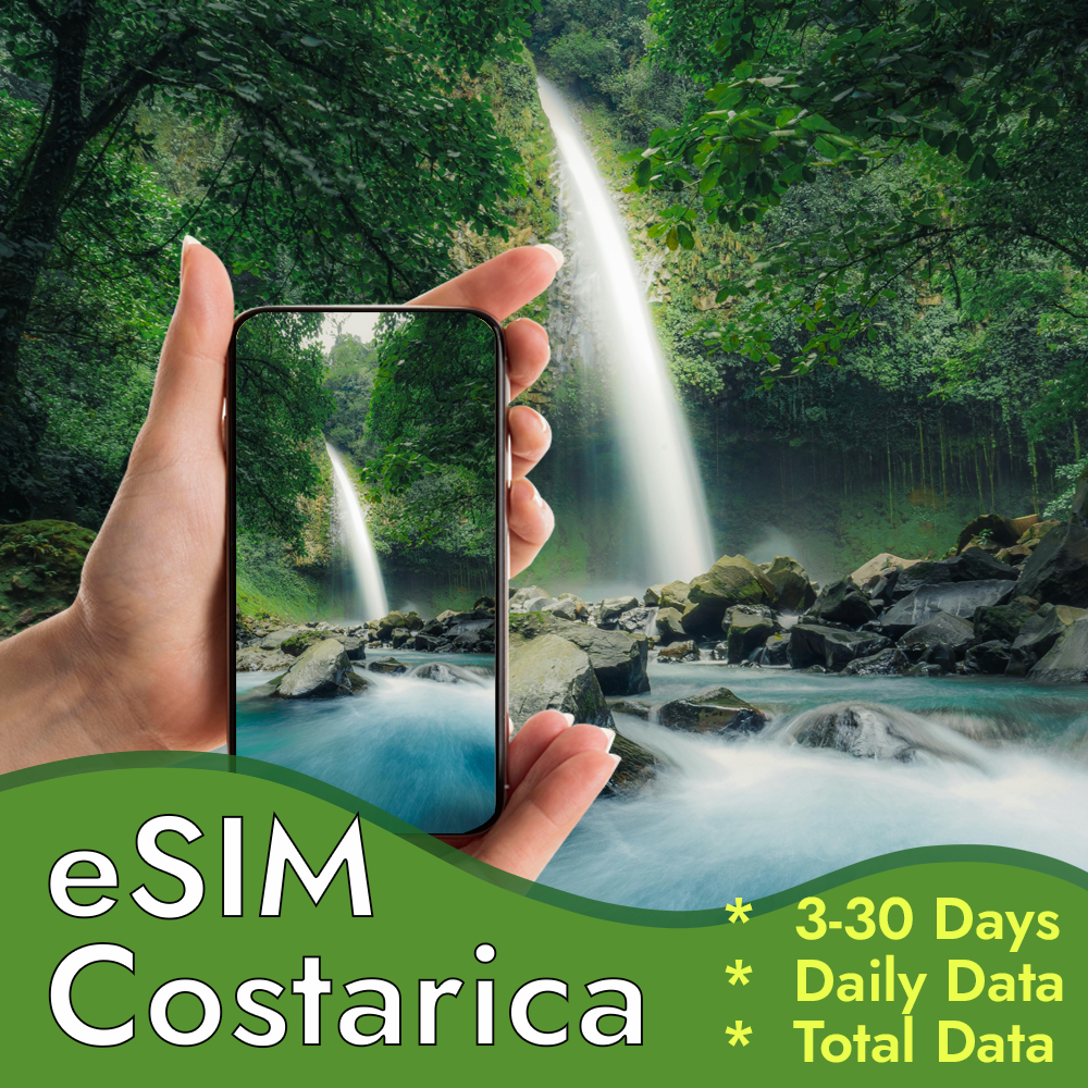 Prepaid Costarica eSIM for Travel No Roaming