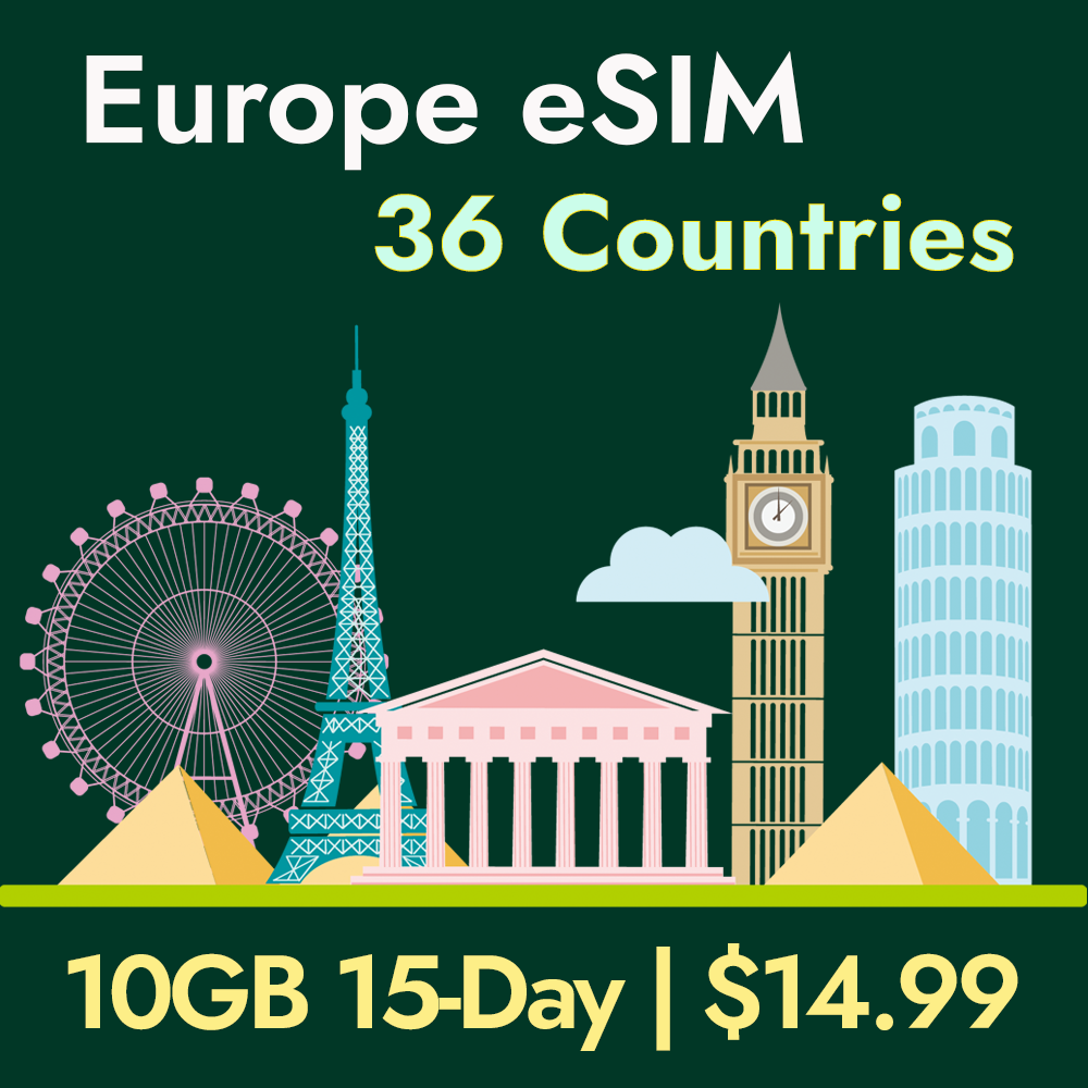 Prepaid eSIM for Europe Travel
