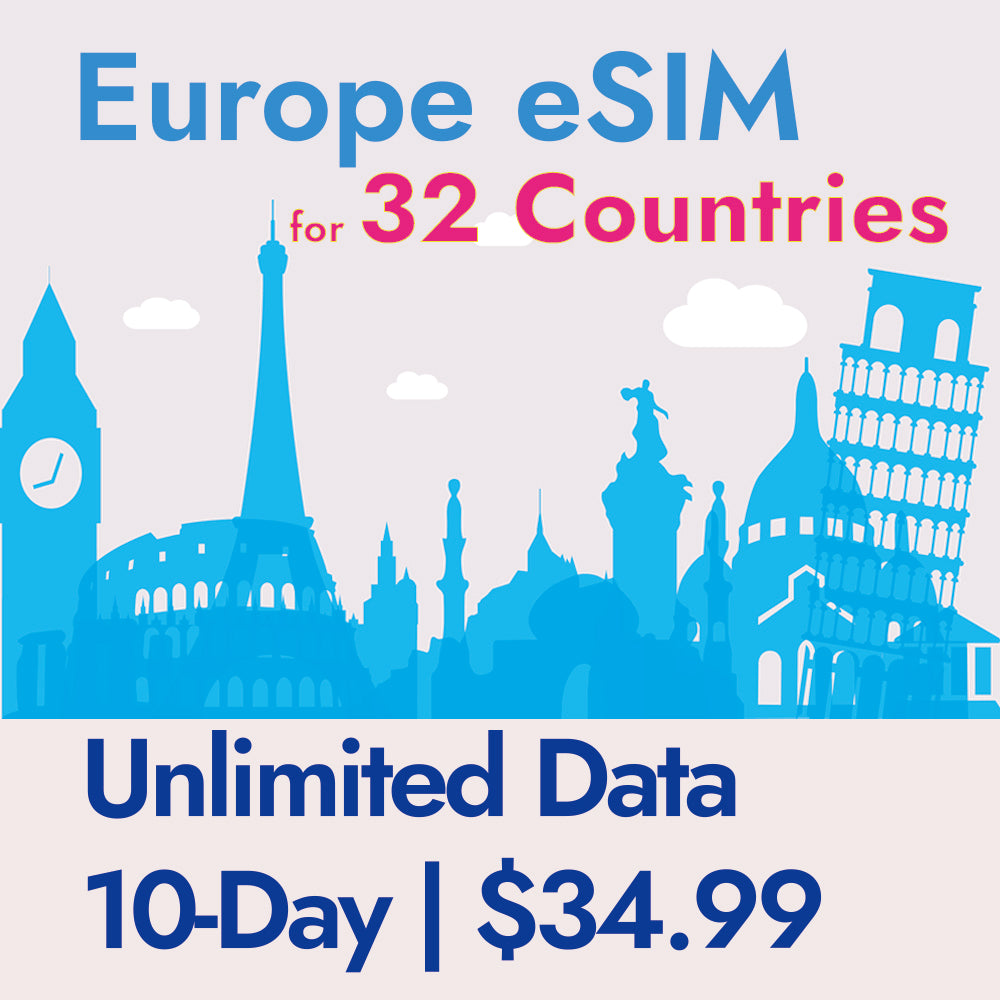 Prepaid eSIM for Europe Travel