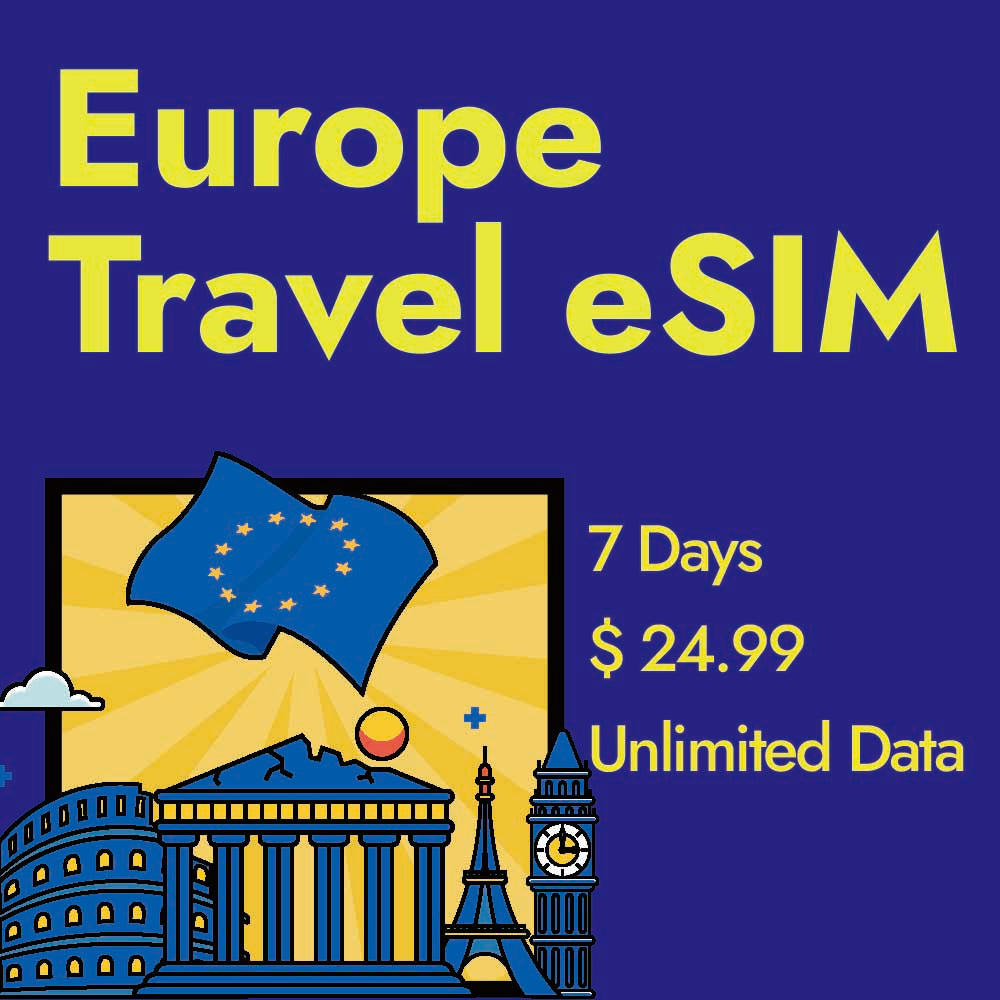 Prepaid eSIM for Europe Travel