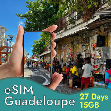 Guadeloupe eSIM | 15GB Data for 27 Days