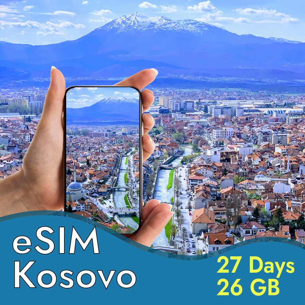 Kosovo eSIM Data Plans | 13GB or 26GB | 27 Days
