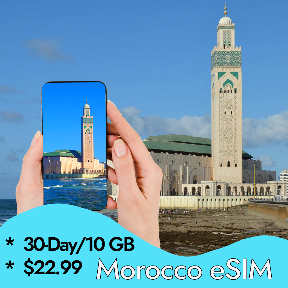 Morocco eSIM Best Value Travel Data No Roaming Fees