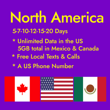 North America eSIM eSIM Bundle Free Calls Texts