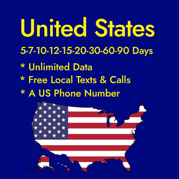 US eSIM Unlimited Data Calls & Texts