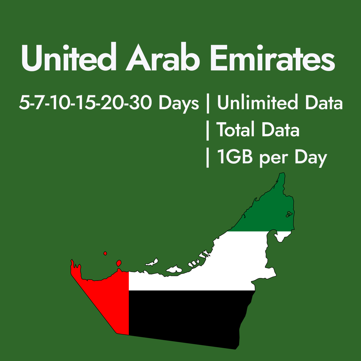 UAE Dubai & Abu Dhabi eSIM | Unlimited Prepaid Data Plans
