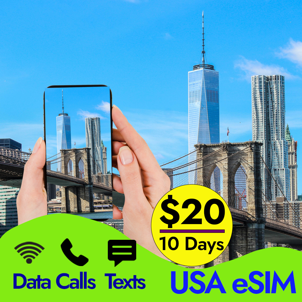 US eSIM Unlimited Data Calls & Texts