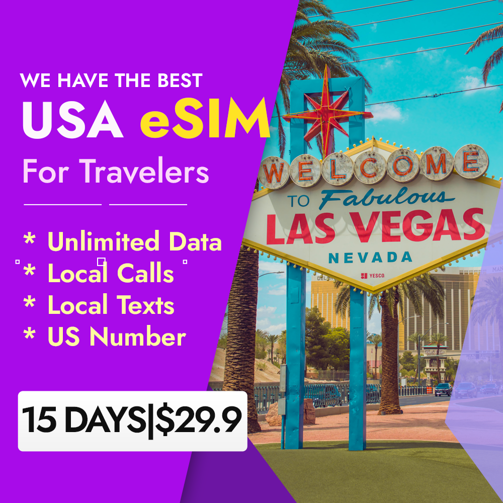 US eSIM Unlimited Data Calls & Texts