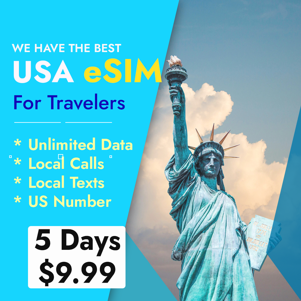 US eSIM Unlimited Data Calls & Texts